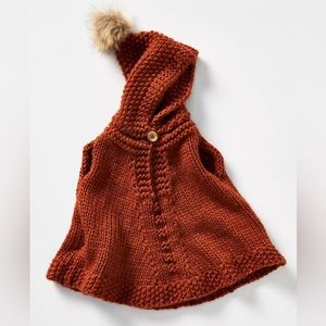 NWT! Blueberry Hill Cinnamon Kids Poncho, 1-2 years